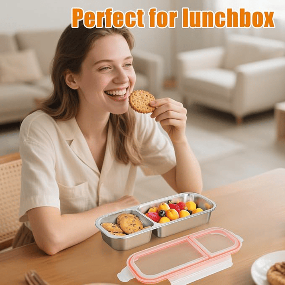 Stainless Steel 2-4Compartment Lunch Box with Lid