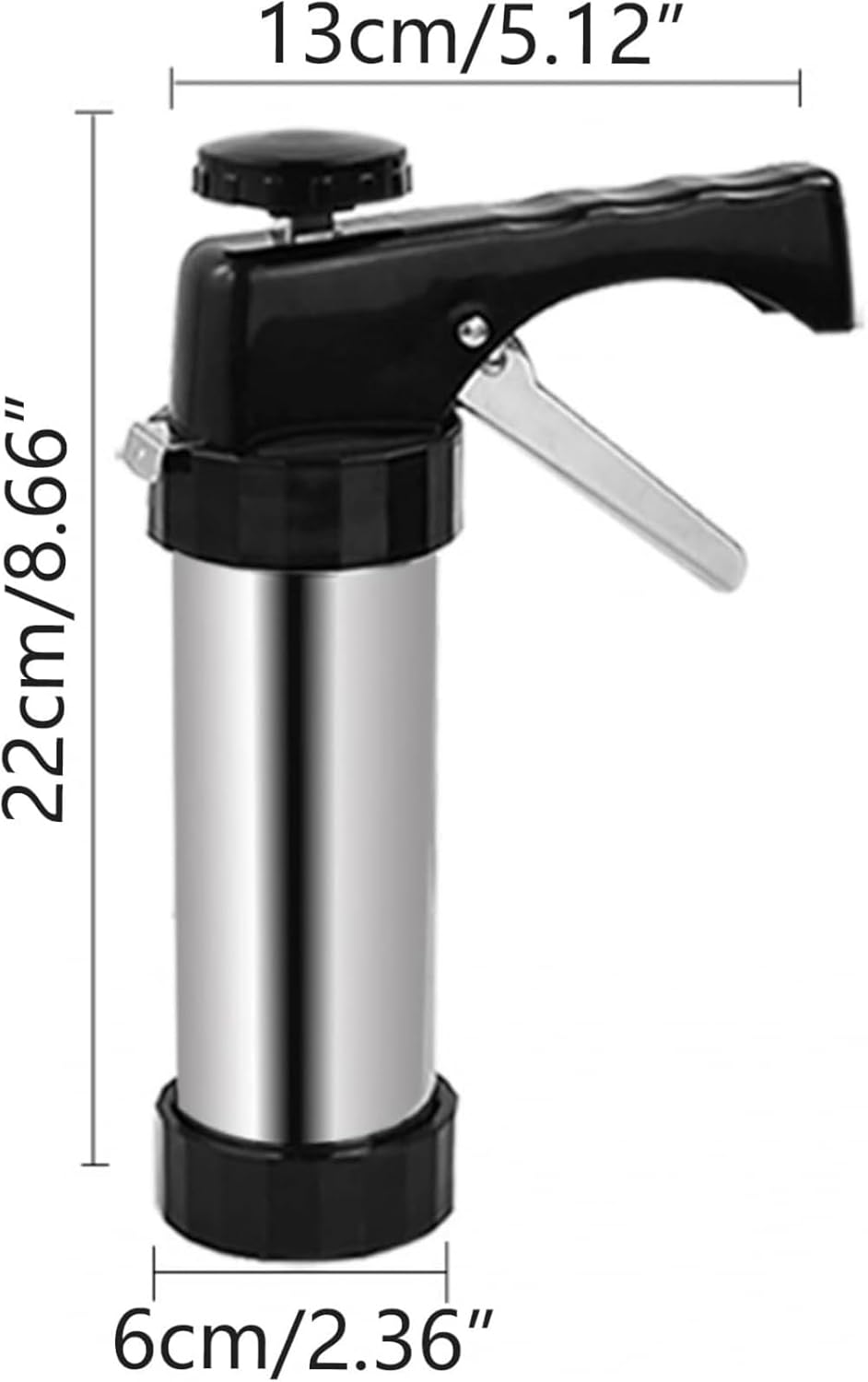 Stainless Steel Cookie Pres with 13 Discs & 8 Nozzles