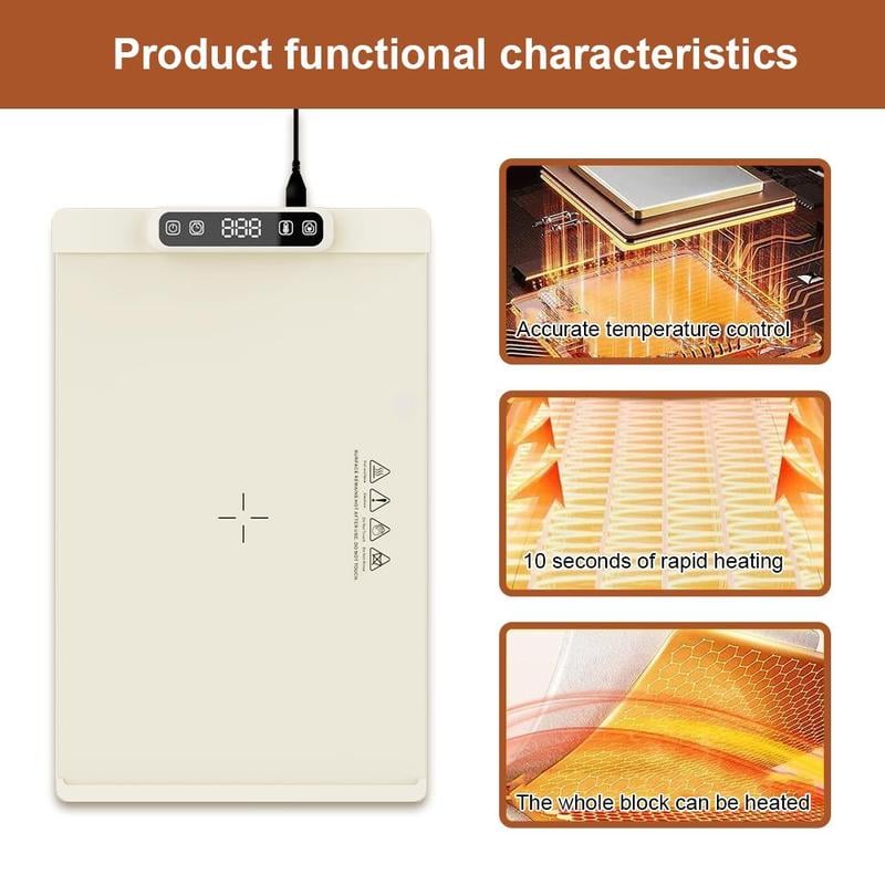 Smart Foldable Electric Warming Tray – Keep Your Food Warm, Anytime!