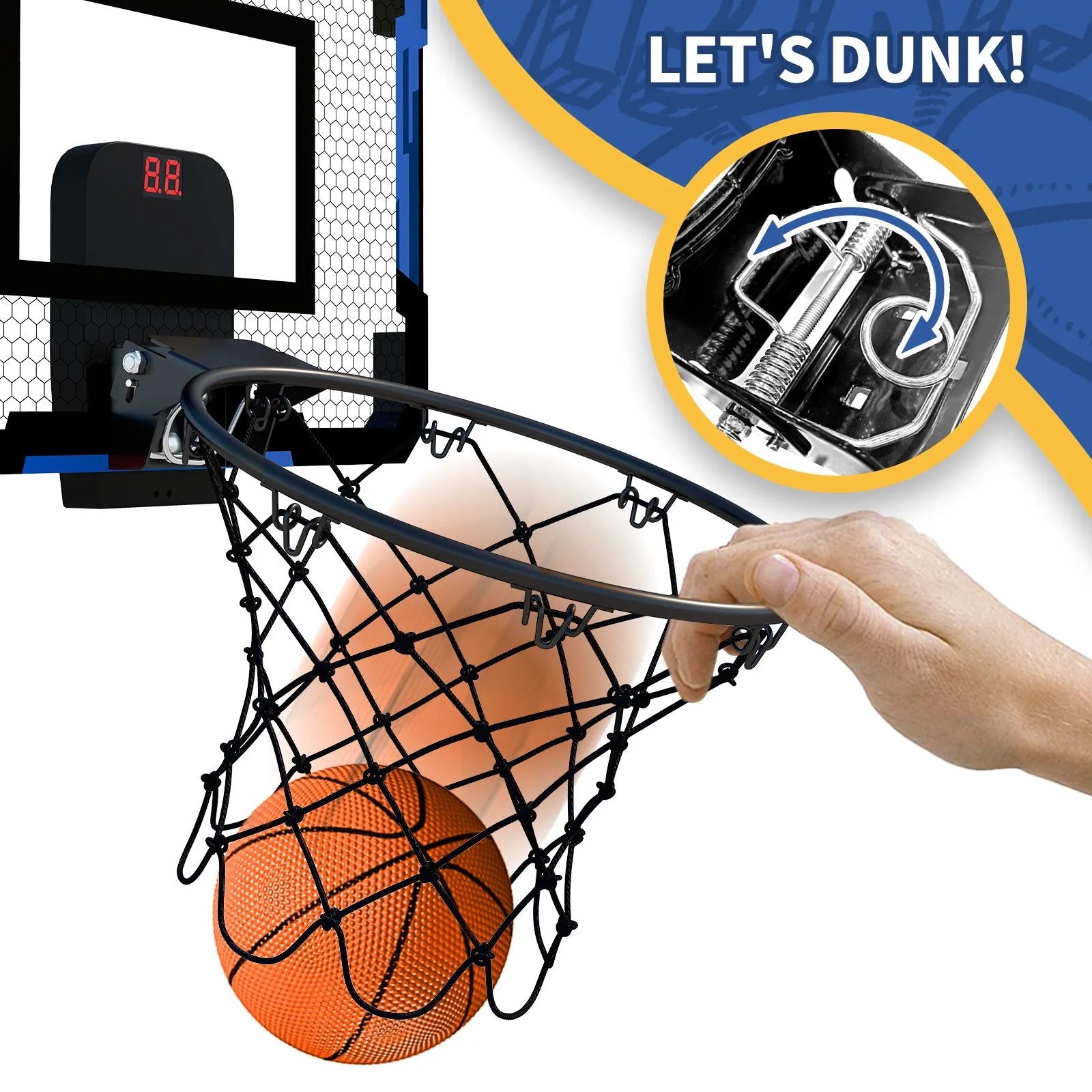 Foldable Wall Mounted Basketball Hoop - Sports Toys for Boys and Girls