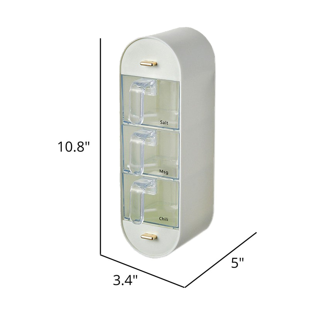 🧂Punch-free wall-mounted spice storage box
