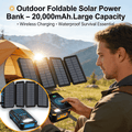 🌞 Outdoor Foldable Solar Power Bank – 20,000mAh
