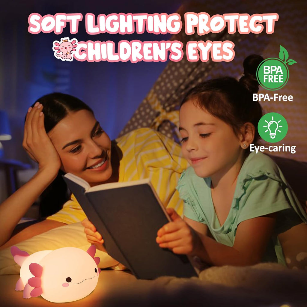 Cute Axolotl Night Light