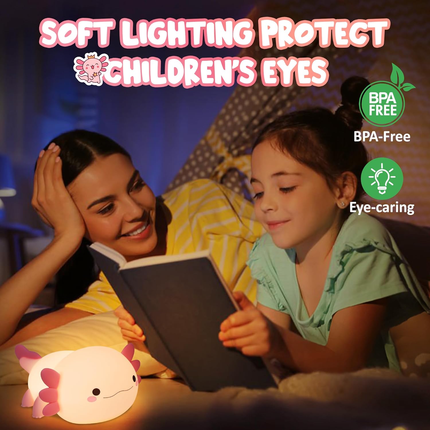 Cute Axolotl Night Light