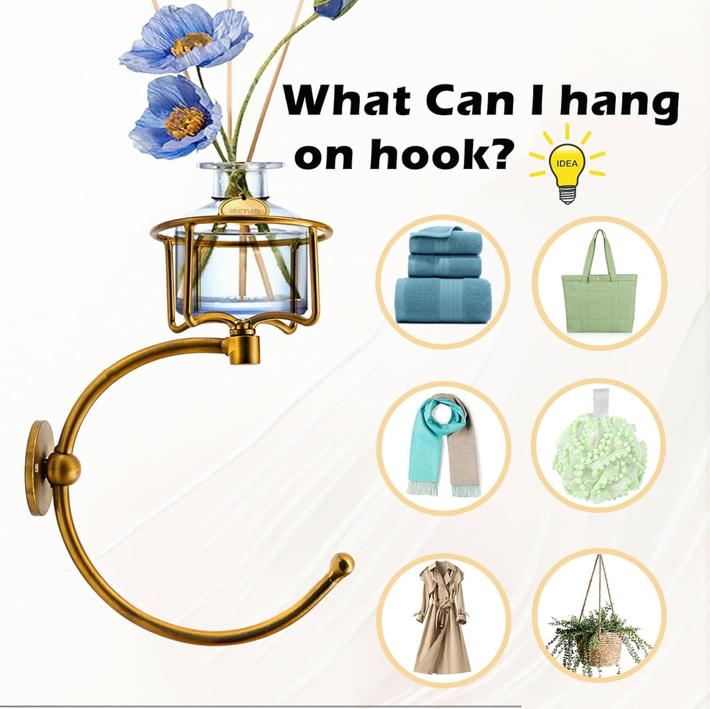 Vintage Hand Towel Holder with Candle Hook