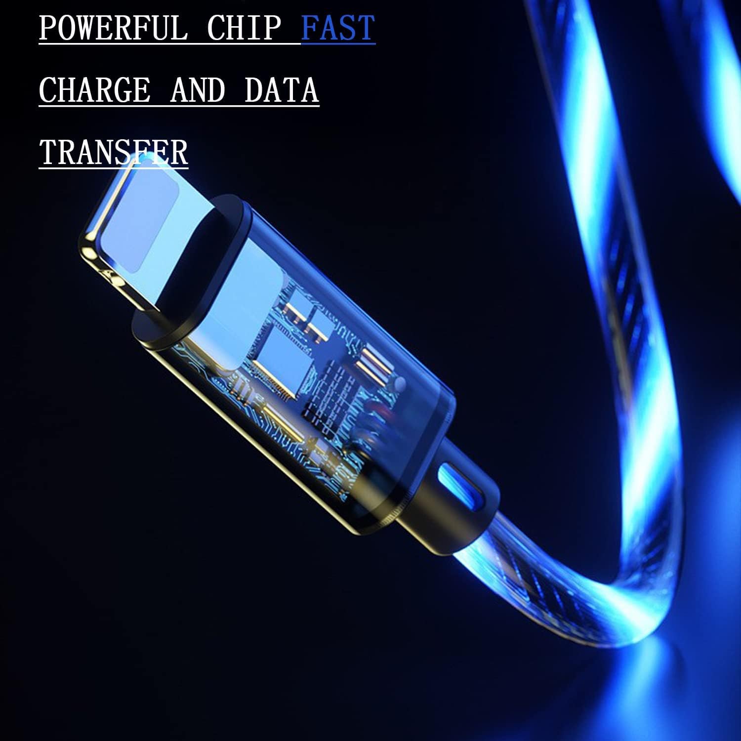3 in 1 LED Flowing Charging Cable - Fast, Durable & Stylish!
