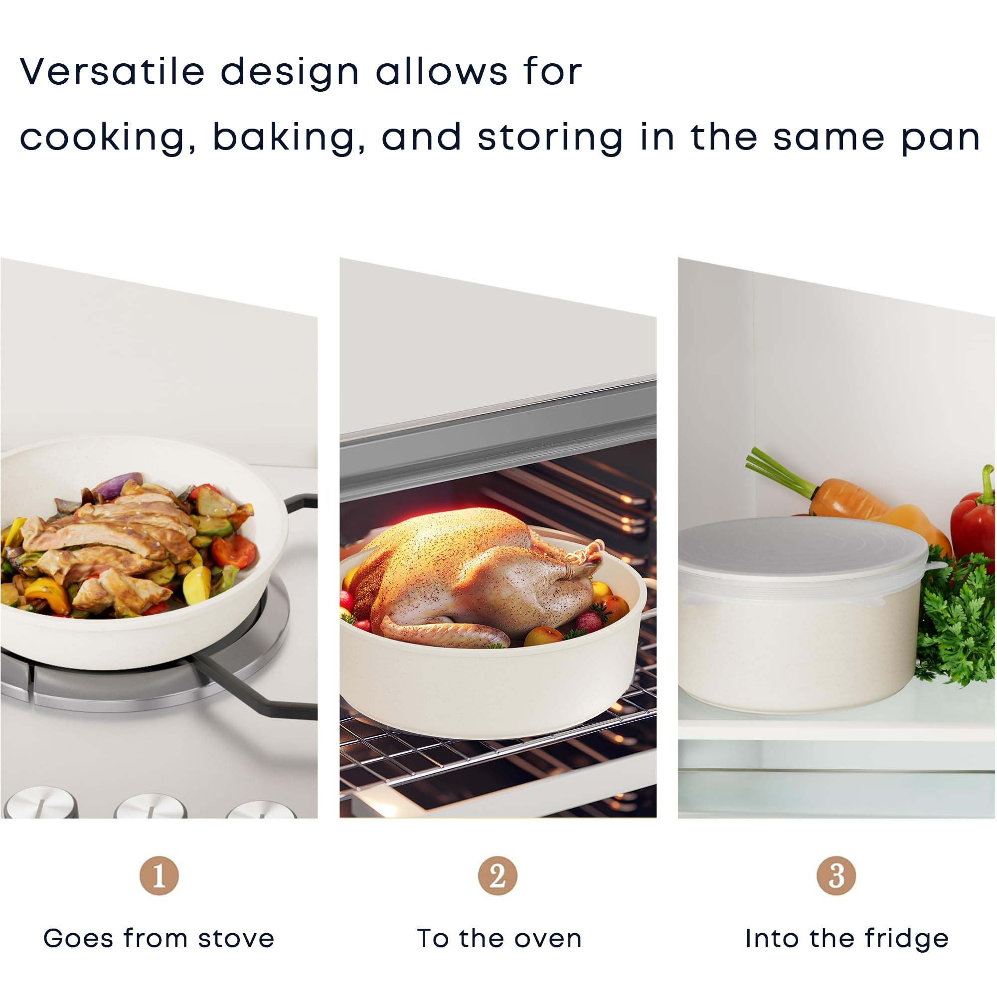 Detachable Handle Cookware - Space-saving, Versatile, and Easy to Clean