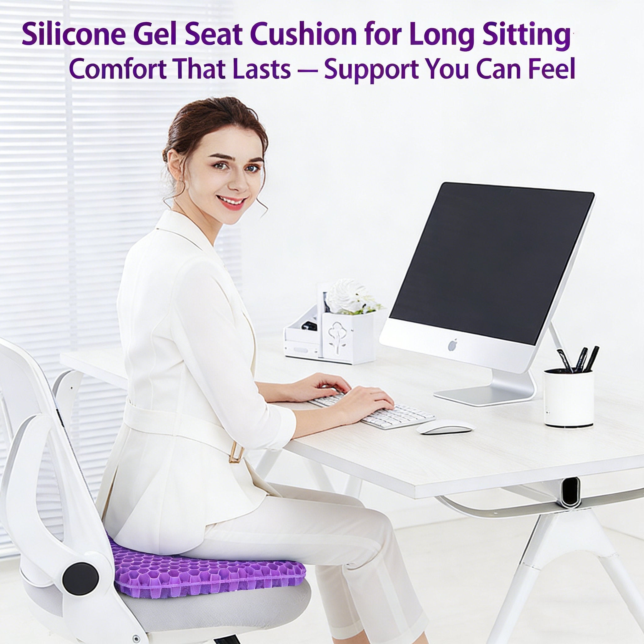 Silicone Gel Seat Cushion for Long Sitting🪑✨