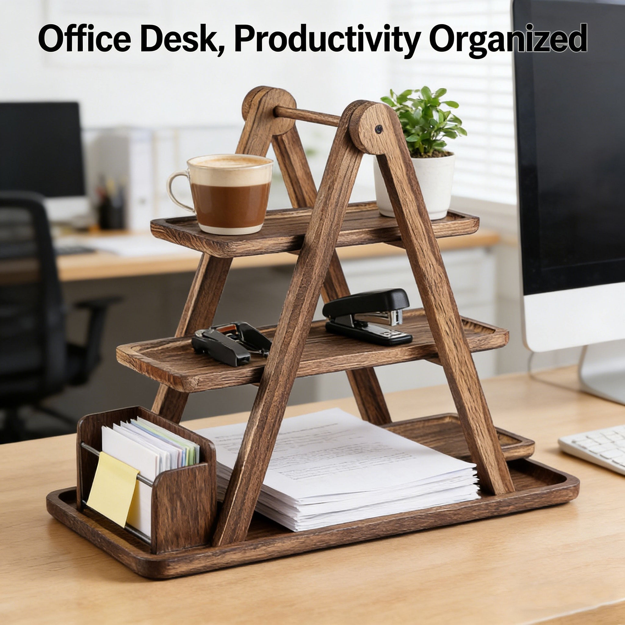 🍰 3-Tier Wooden Serving Tray Set for Parties & Entertaining