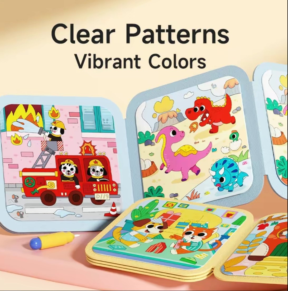 🎨 Toddler Watercolor Coloring & Doodle Book - A Fun, Mess-Free Creative Activity