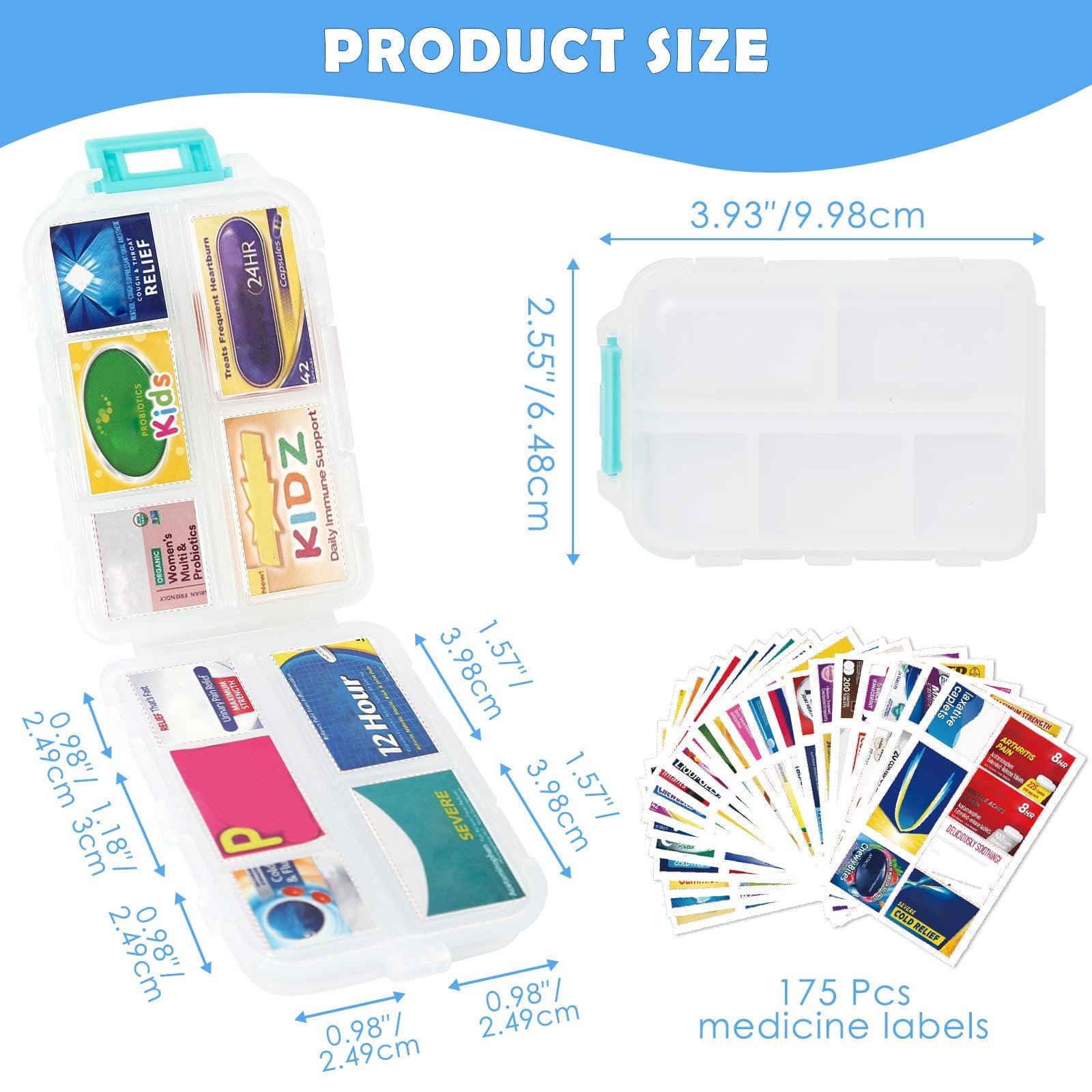 147 Pcs Medicine Labels, DIY Mini Pill Case Labels