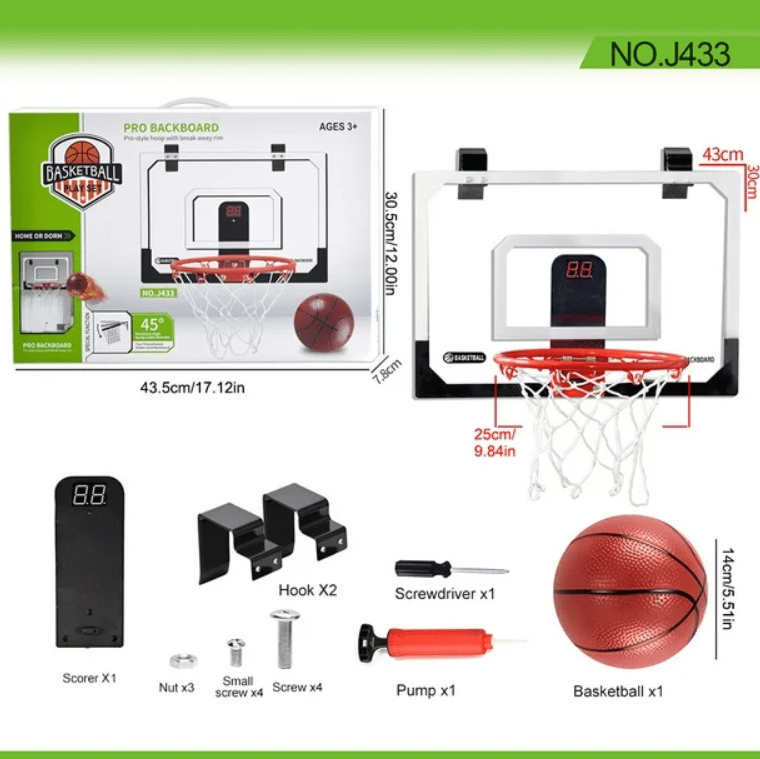 Foldable Wall Mounted Basketball Hoop - Sports Toys for Boys and Girls