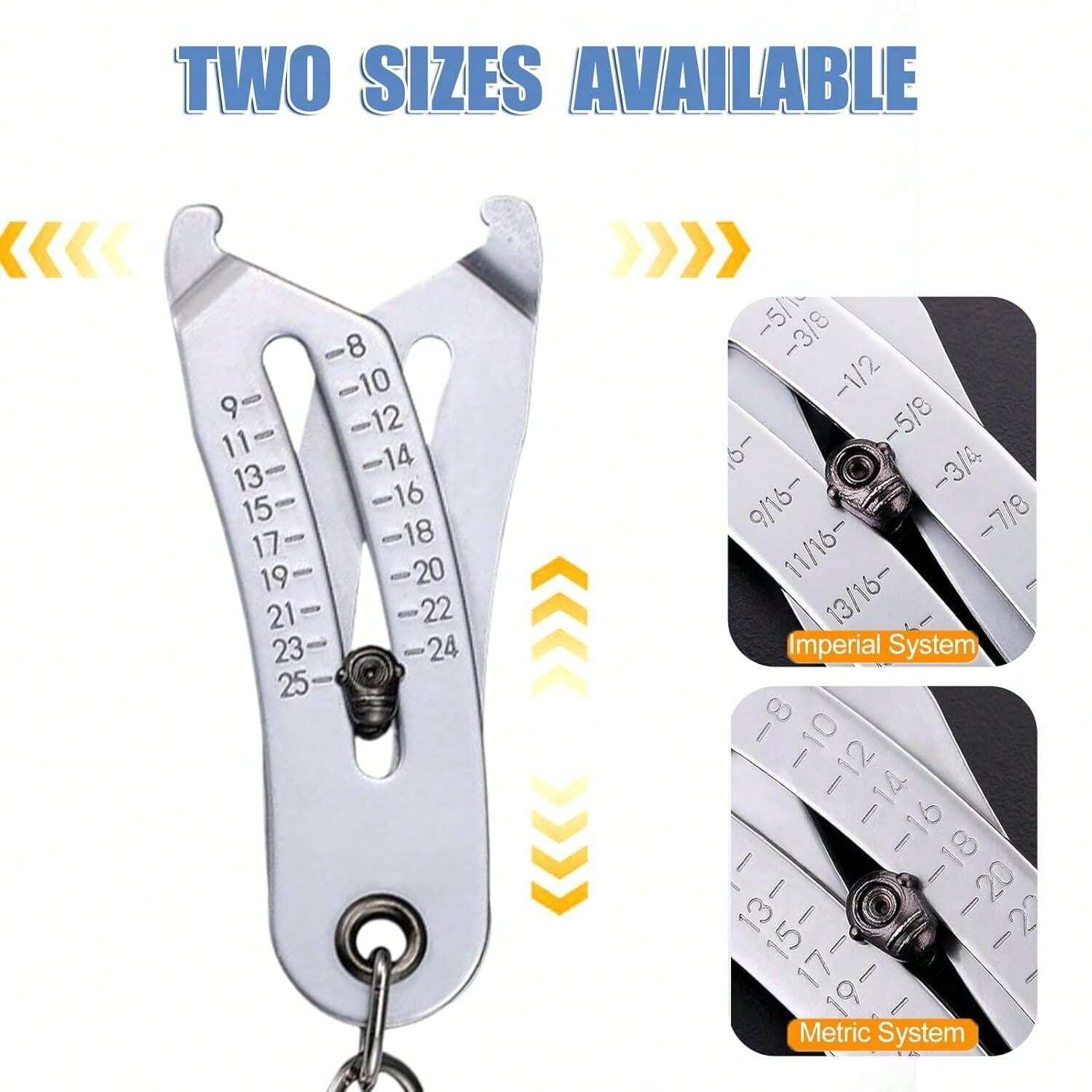 Portable Precise Thread Size Checker Keychain