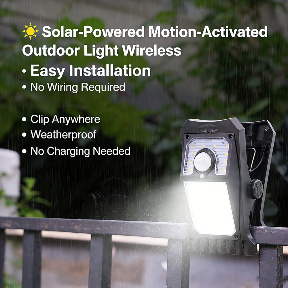 Outdoor solar garden lights and motion-activated lights 🌟