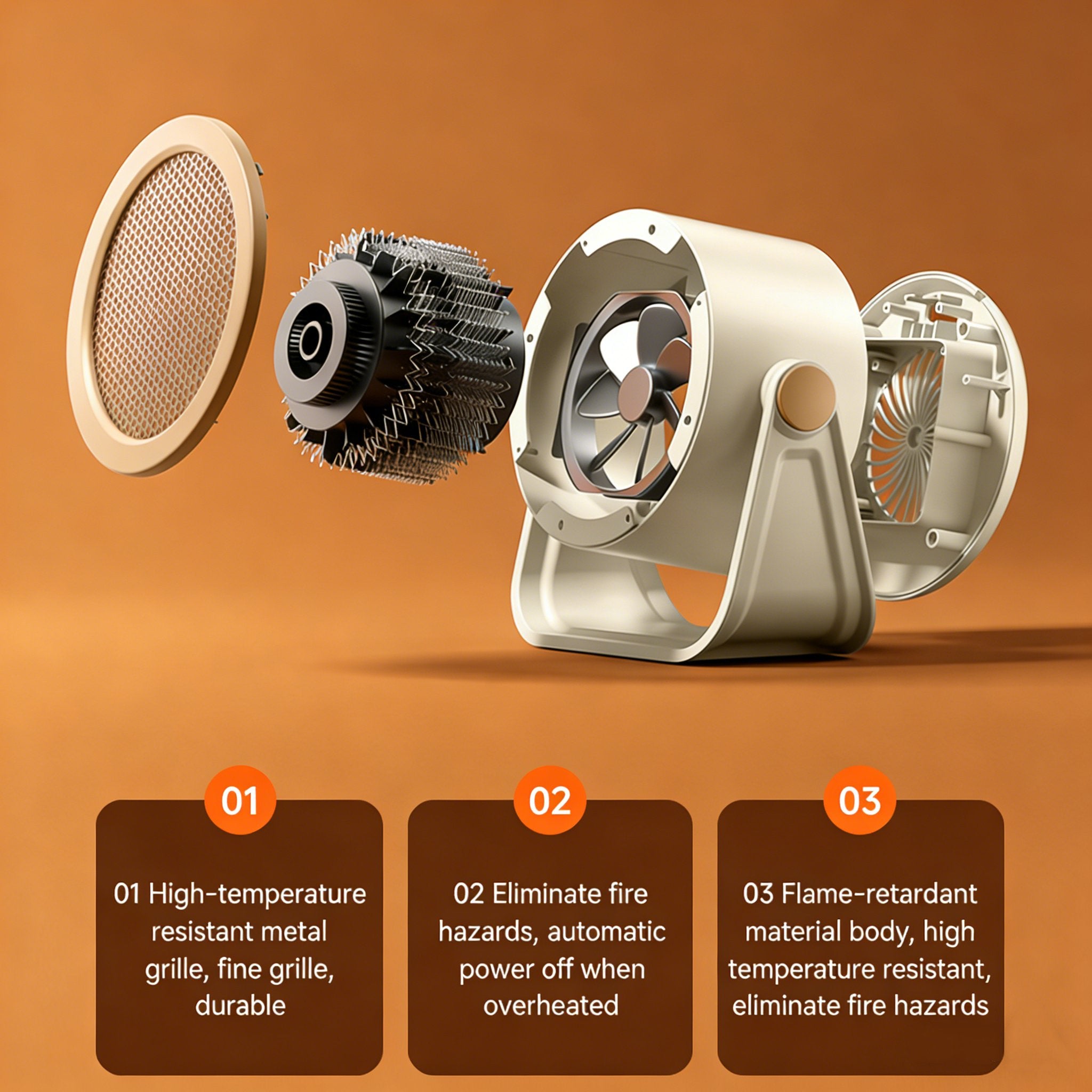 Portable Fan Heater, Fast Heating for Personal Use with Overheat Protection, Quiet Mini Heater for Office (Under Desk), Bedroom, and Indoor Use 🔥❄️