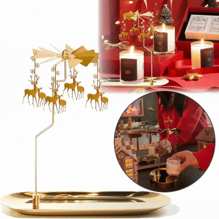 Enchanting Whirls of Light: Rotating Candleholder with Dual-Shape Options for Elegant Evenings
