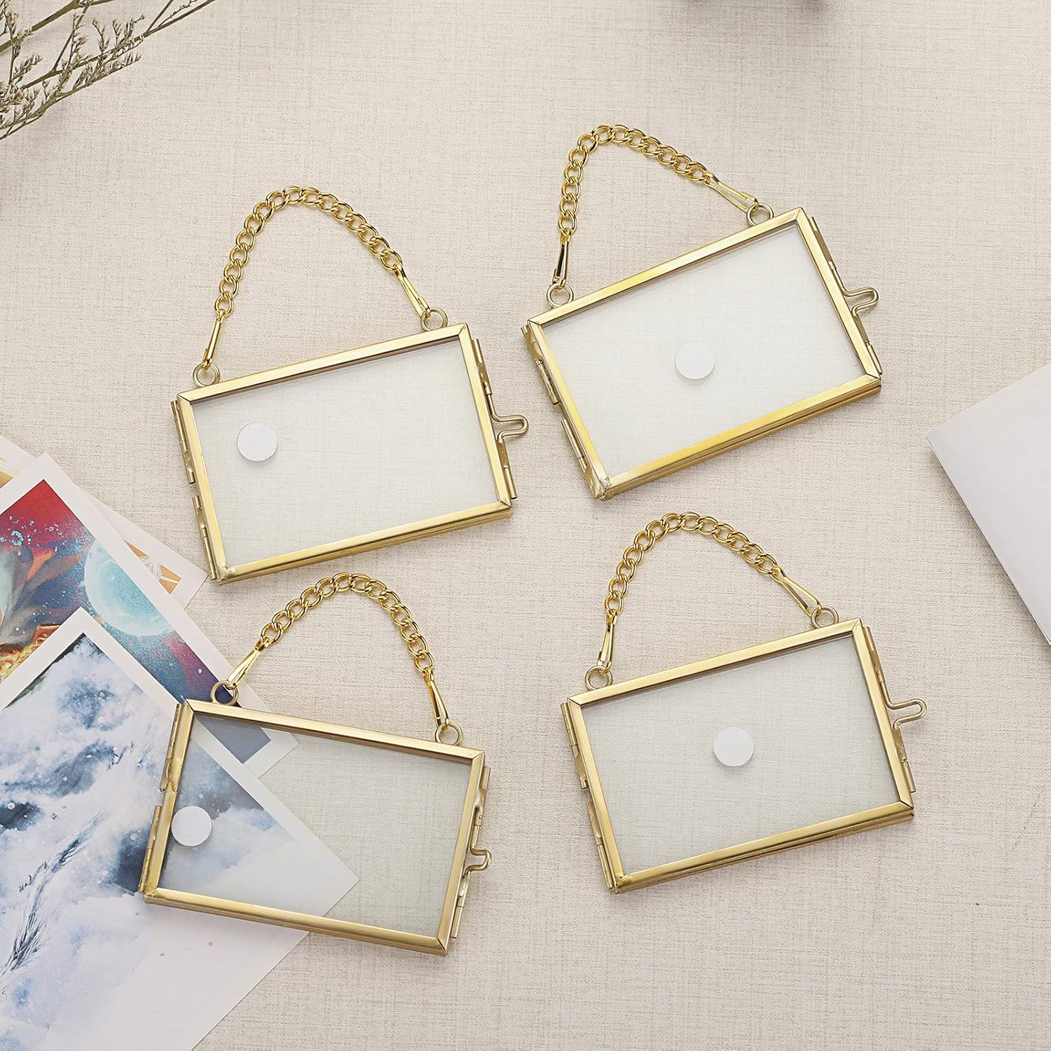 Set of 4 Glass Photo Wall Hanging Art Frames