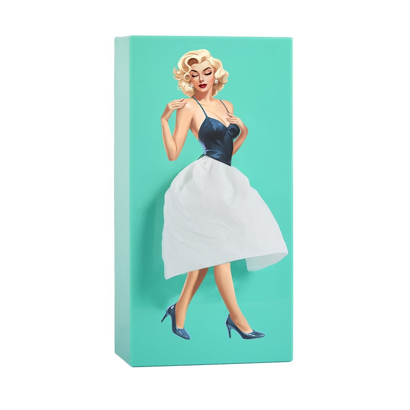 Tissue Box, Reusable Cartoon Creative Retro Pop Art Paper Towel Holder