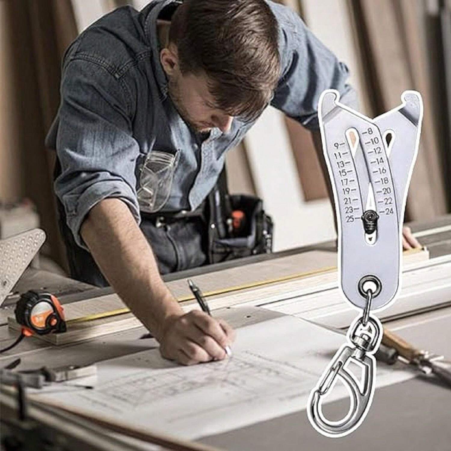 Portable Precise Thread Size Checker Keychain