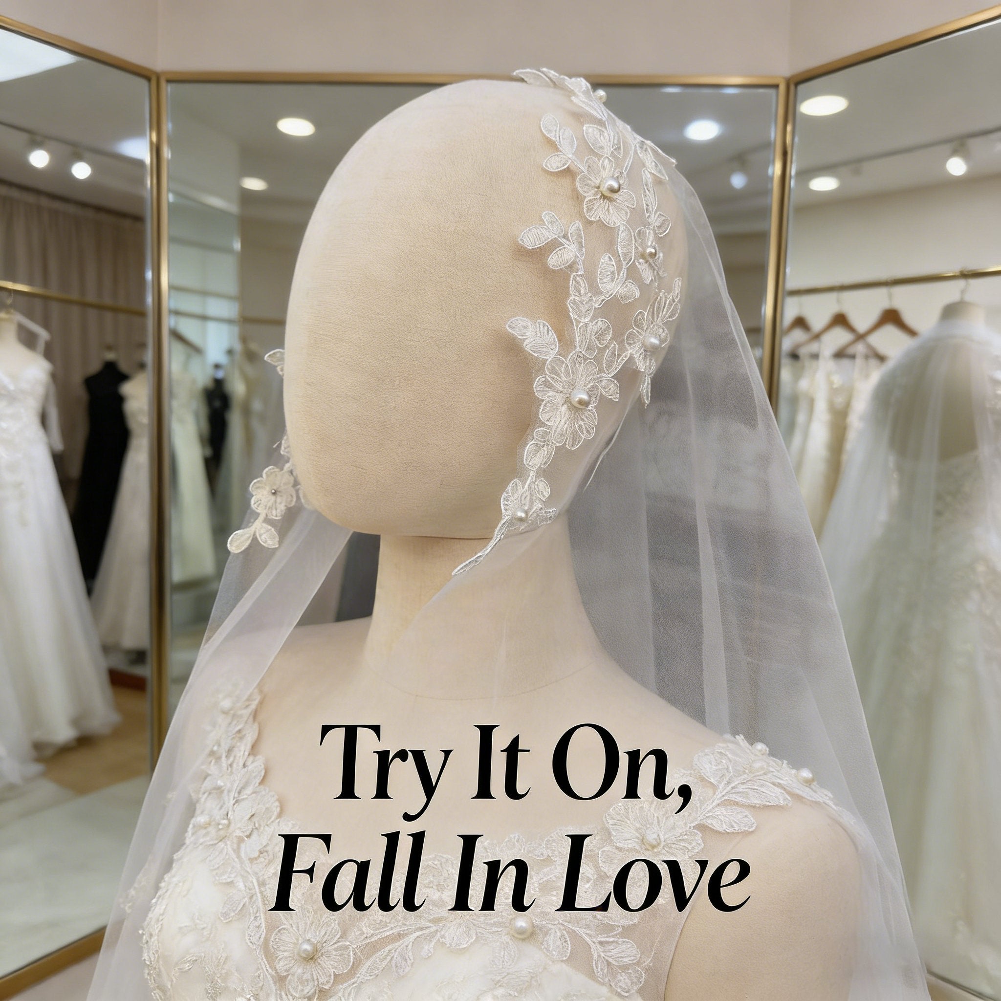 Wedding Veil for Women - Short Lace Bridal Veil for Weddings, Bachelorette Parties & Honeymoon 💍👰