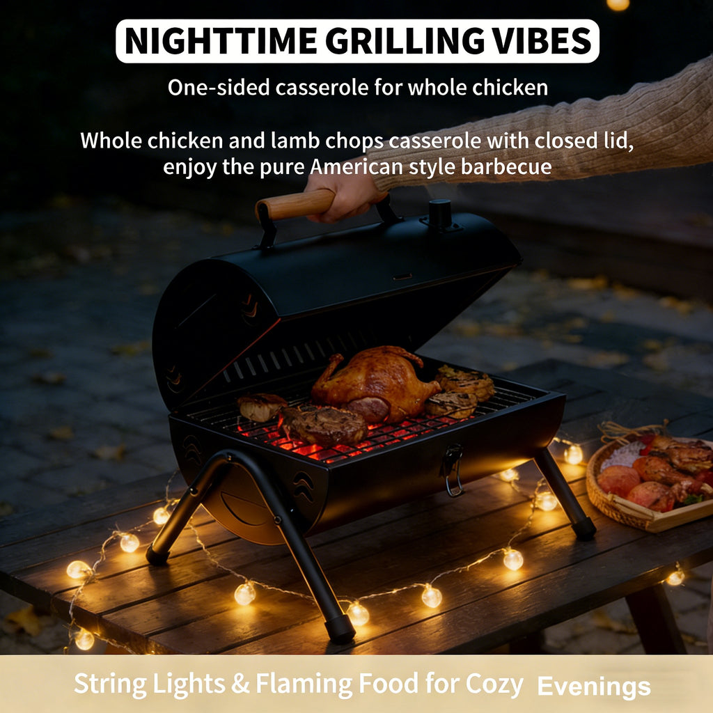 Portable Double-Sided Charcoal Grill – Compact, Sturdy, and Perfect for Grilling & Camping 🍖🔥