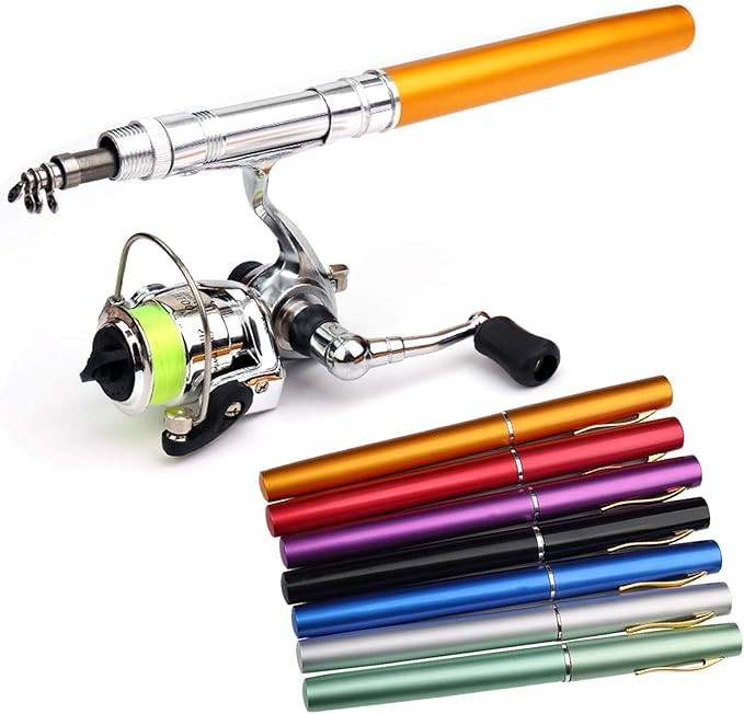 Portable Pen-Shaped Fishing Rod Combo Set with Telescopic Reel – Lightweight & Compact Fishing Gear