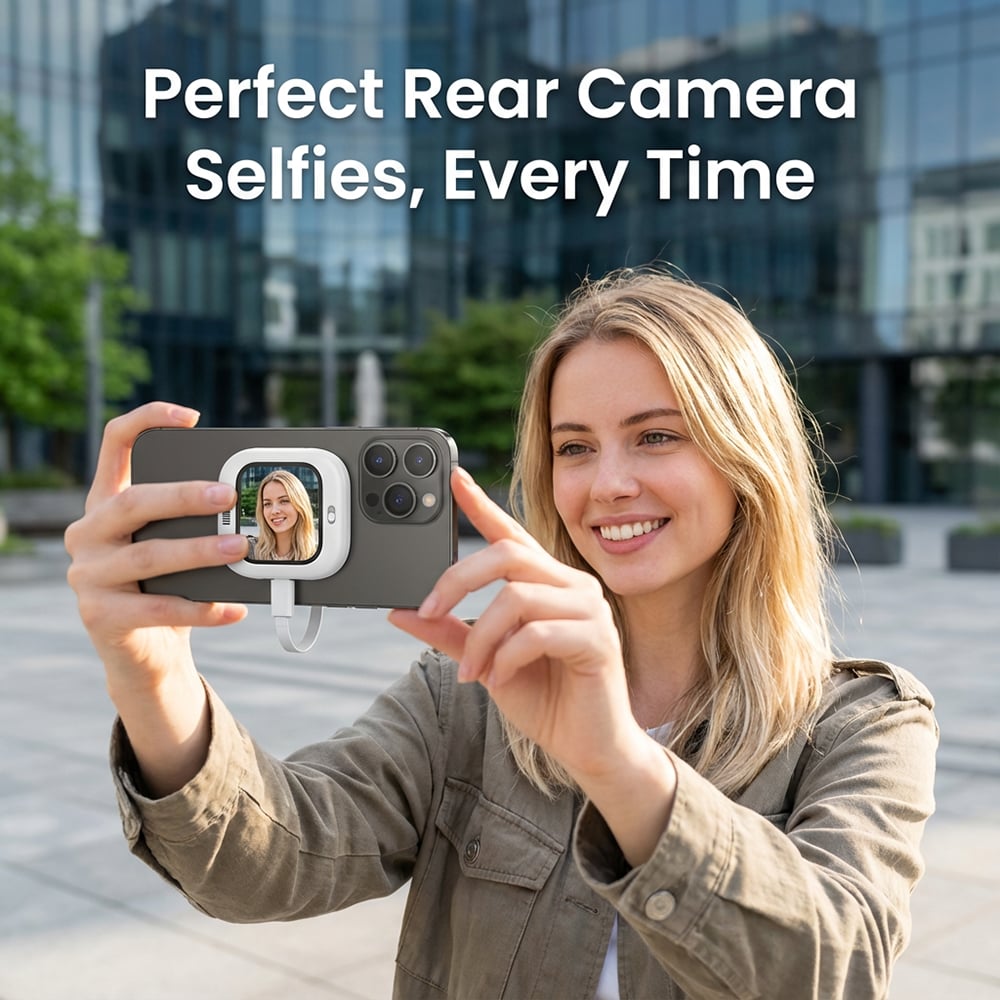 Rear Magnetic Selfie Display Screen