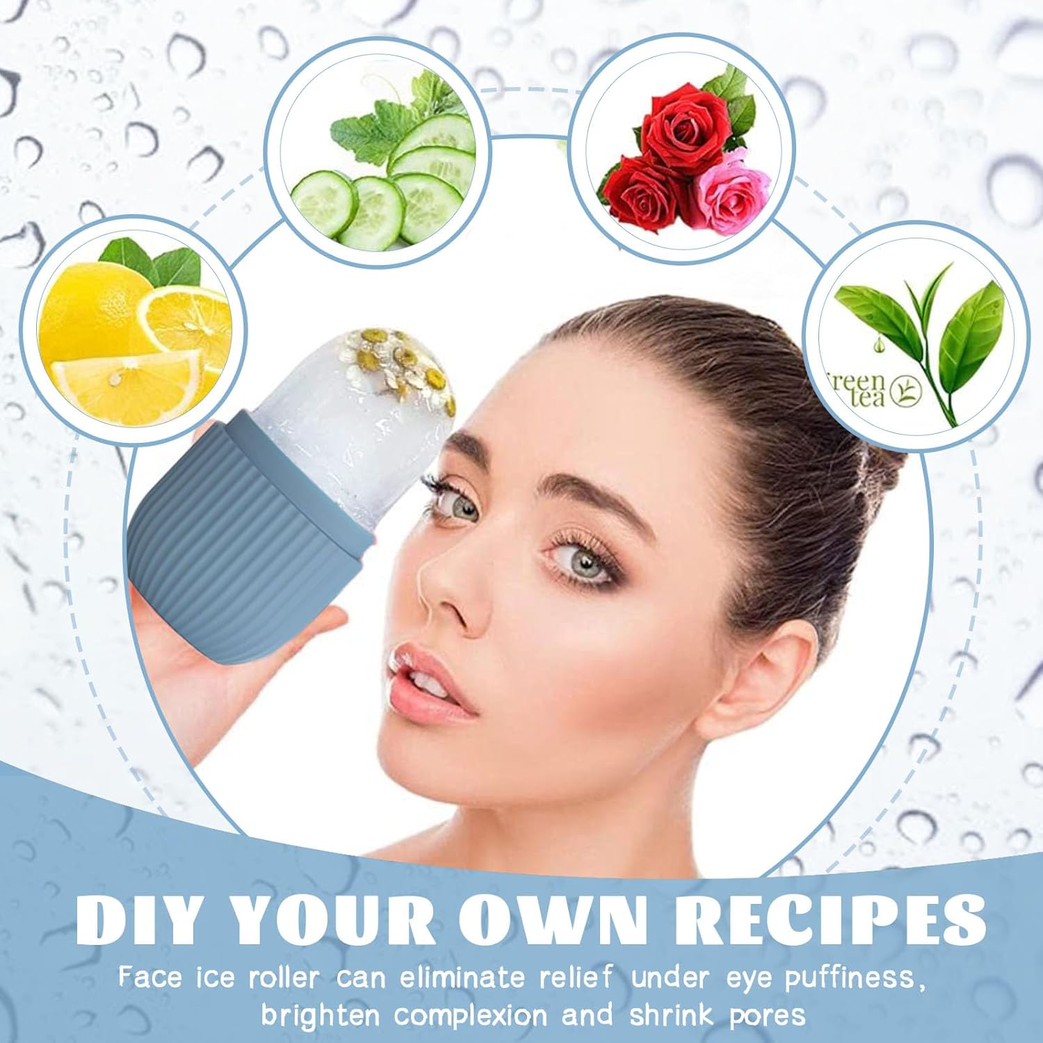 Ice Face Roller - Shrink pores, fight wrinkles, reduce puffiness, improve skin elasticity