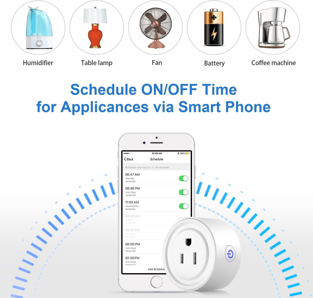 Wi-Fi Enabled Mini Smart Socket & Remote Control Outlet with Timing Function
