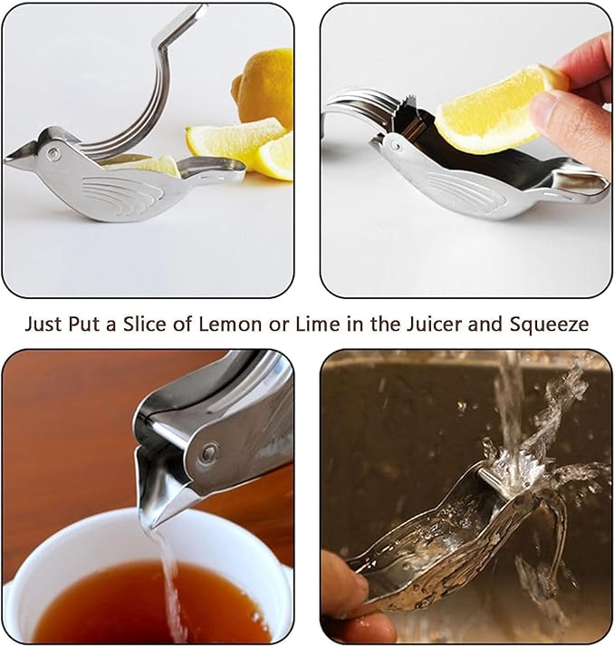 Elegant Bird-Shaped Stainless Steel Lemon Squeezer – Portable, Durable, and Perfect for Fresh Citrus Juice Anytime