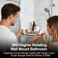 🚿 360-Degree Rotating Wall Mount Bathroom Organizer