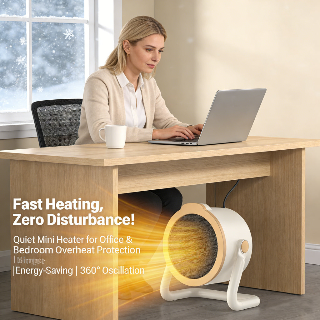 Portable Fan Heater, Fast Heating for Personal Use with Overheat Protection, Quiet Mini Heater for Office (Under Desk), Bedroom, and Indoor Use 🔥❄️