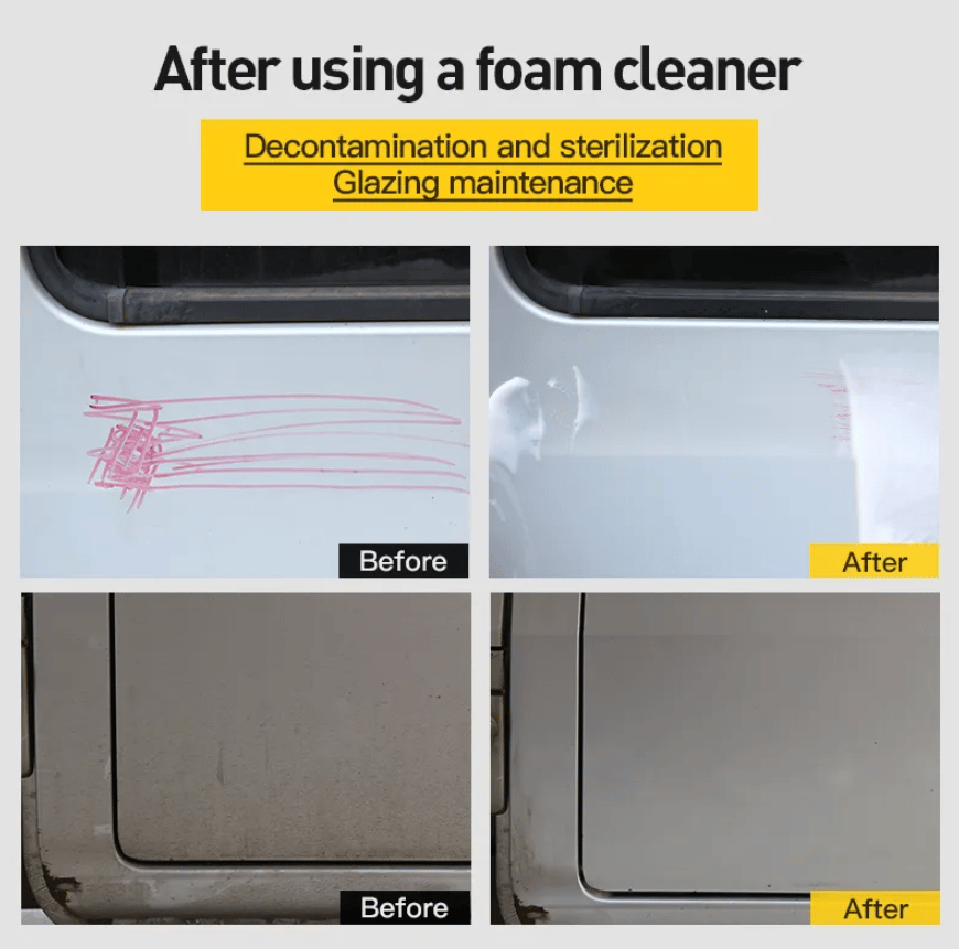 Foam Cleaner Spray for Car Interior & Household Stains | Effective Stain Removal for Seats, Carpets & Upholstery | Easy-to-Use Cleaning Solution