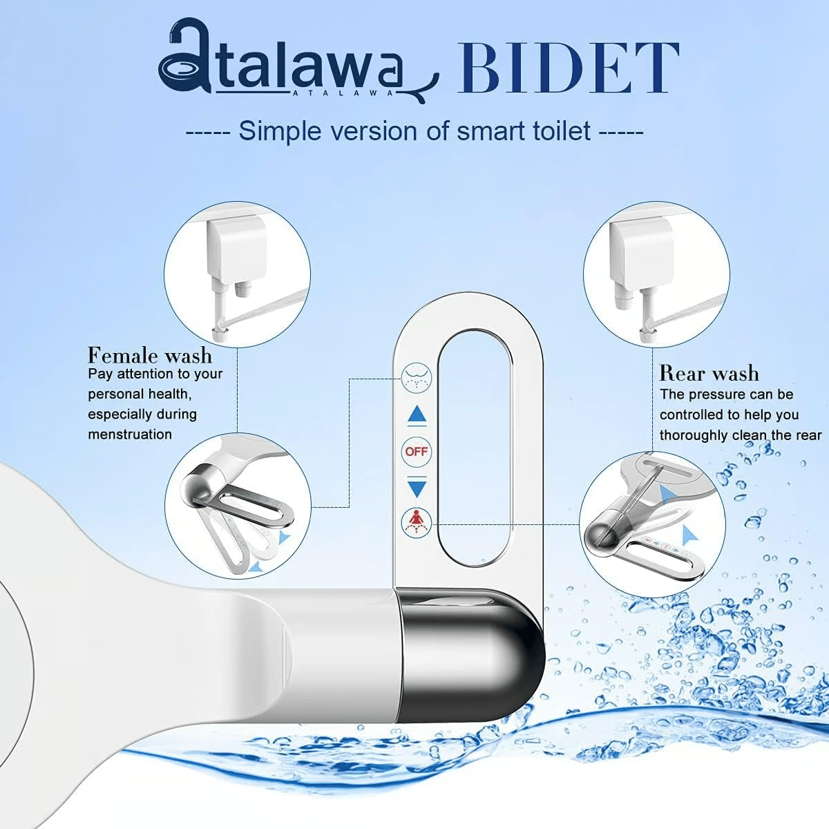 Smart Toilet Flusher(Hot and cold temperatures can be adjusted freely)