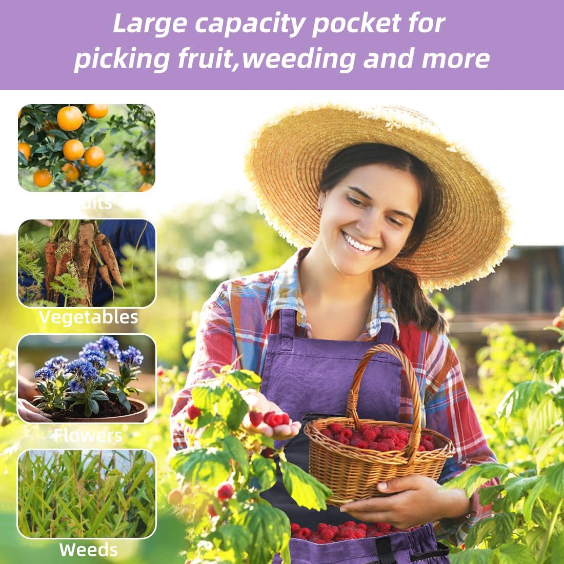 🌿 Heavy-Duty Gardening Apron – Hands-Free, Comfortable & Durable! 🌿New detachable weed puller head