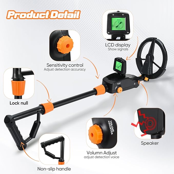 Professional Metal Detector | Lightweight, Waterproof, and High Sensitivity for All Treasure Hunters