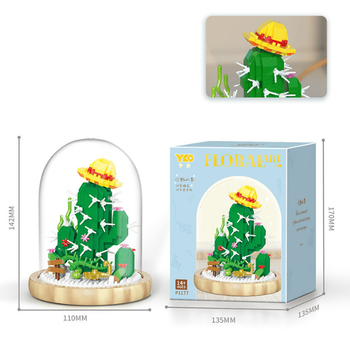 Flower Bouquet Building Kit, Forever Flower Decorated Flower with Dust Cover