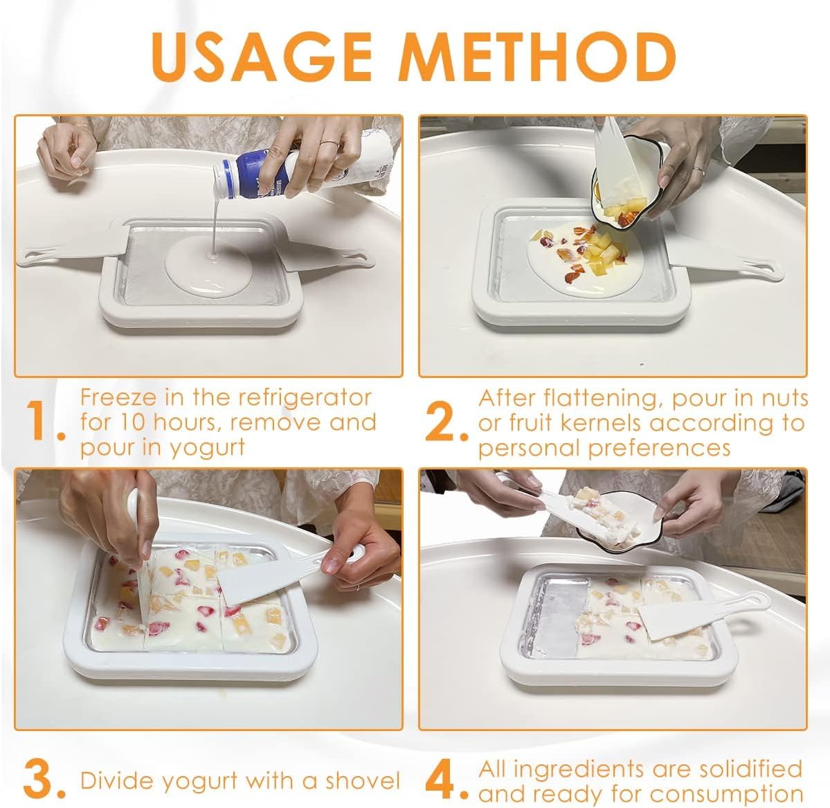 🍦 Ice Cream Roller Tray with Scrapers – The Ultimate DIY Dessert Maker!