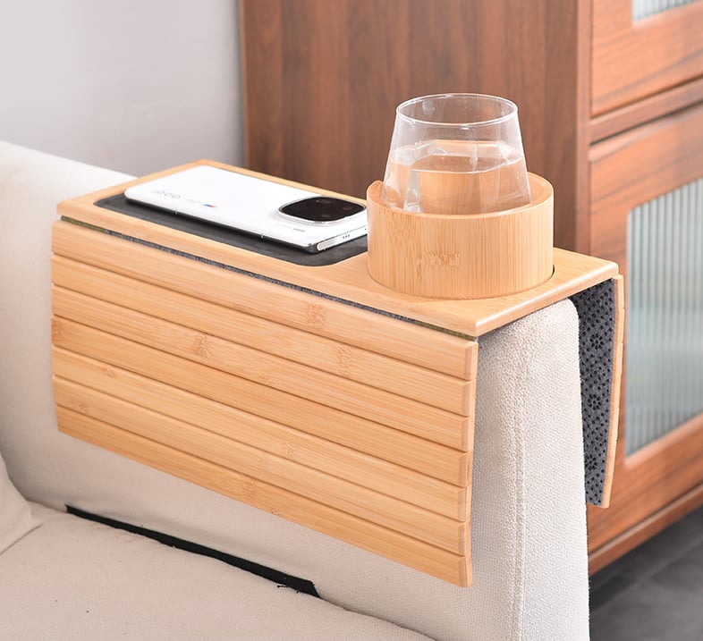 🔥2025 New Arrival - Bamboo Couch Cup Holder