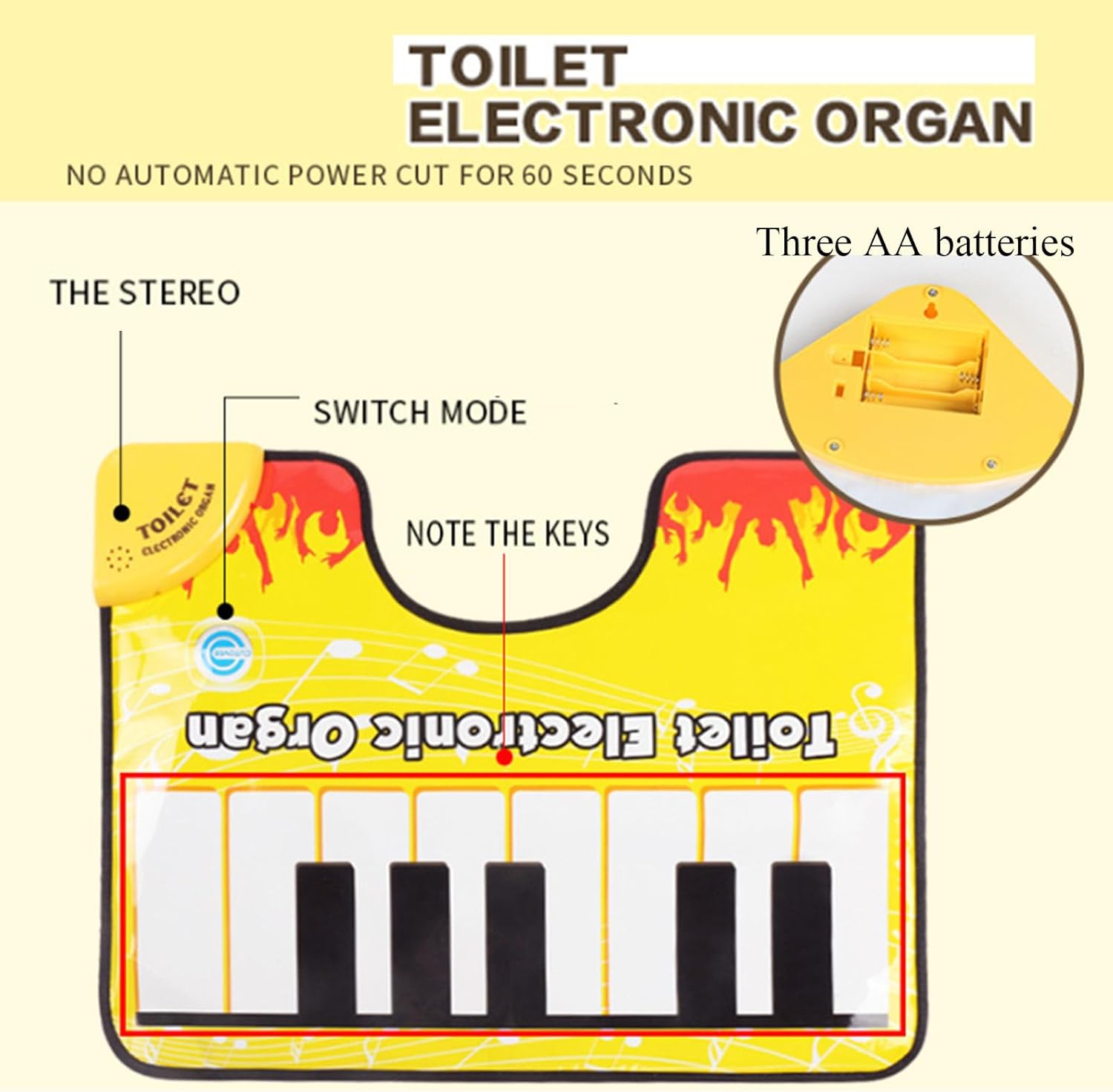 Toilet Piano Sound Pad - This is a great gag gift for all ages