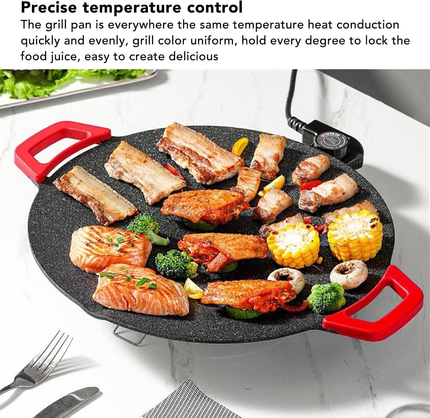 Electric Grill Pan – The Ultimate BBQ Griddle for Effortless Home Cooking 🍖🔥