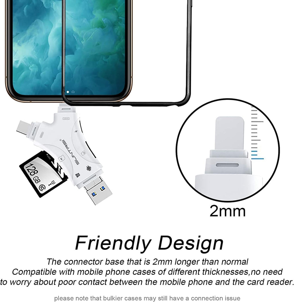 4-in-1 Multi-Card Reader – Effortless Data Transfer and More!