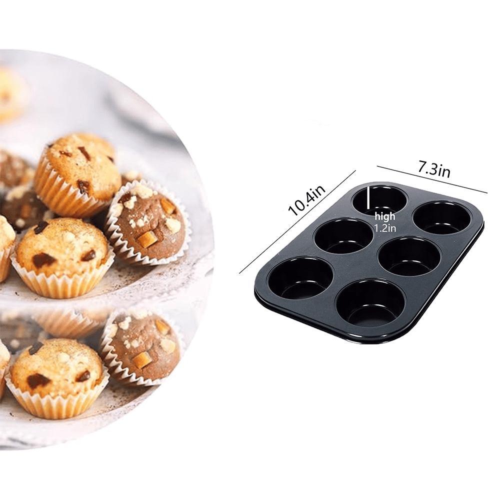 Non-Stick Baking Pans, Easy to Clean and Perfect for Making Jumbo Muffins,Cupcakes or Mini Cakes