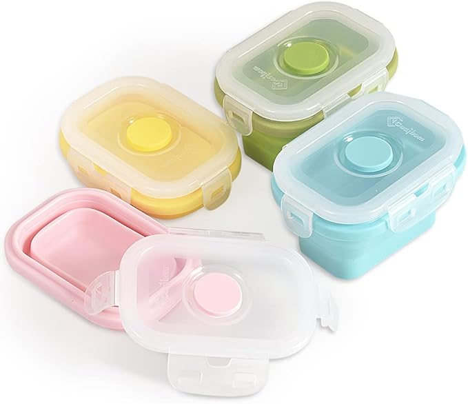 Collapsible Silicone Food Storage Containers (Set of 4)