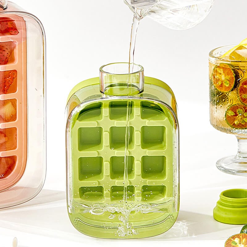 🧊 2-in-1 Ice Cube Bottle – Quick Ice Making & Refreshing Sips