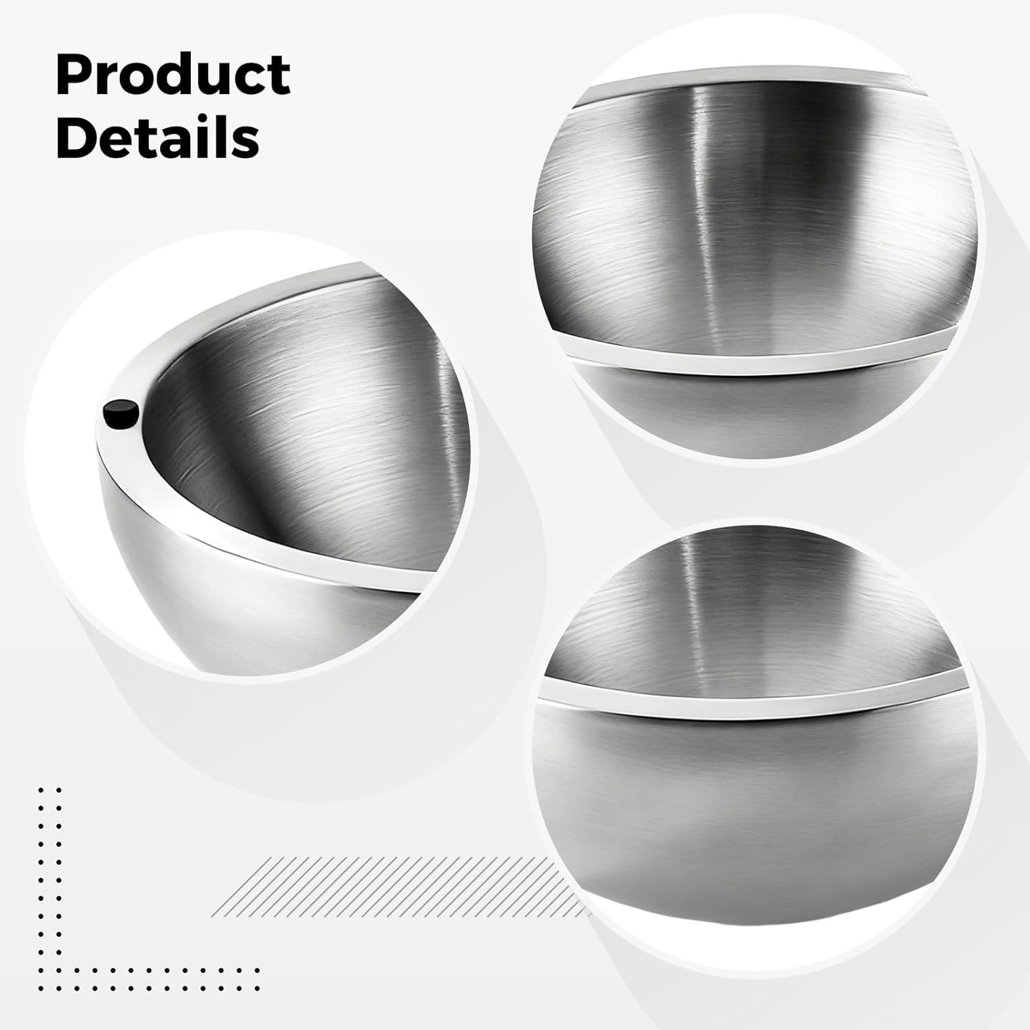 🥗 304 Stainless Steel Insulated Salad & Dipping Bowl