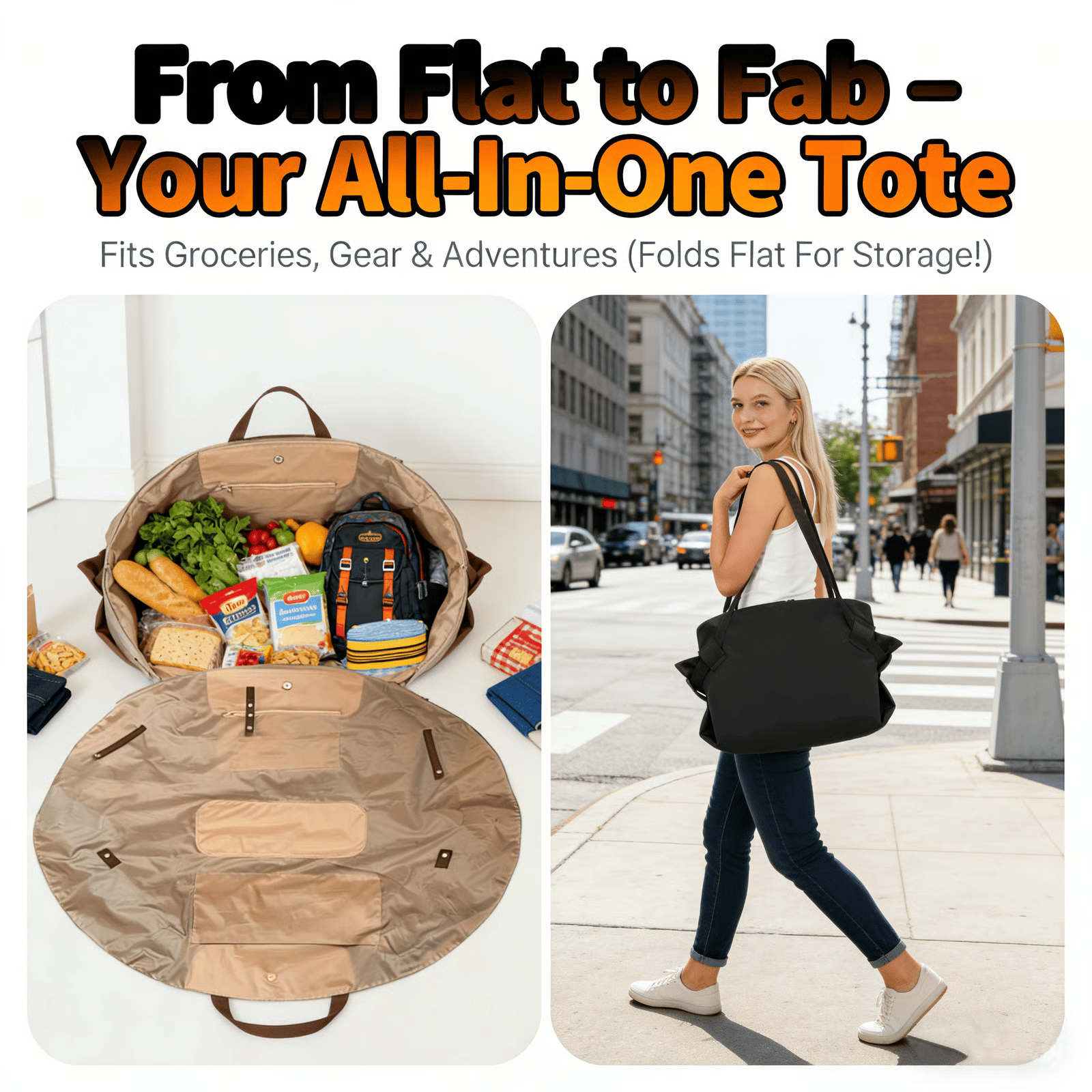 👜✨Stylish & Portable Tote Bag - Your Ultimate Carry-All Solution