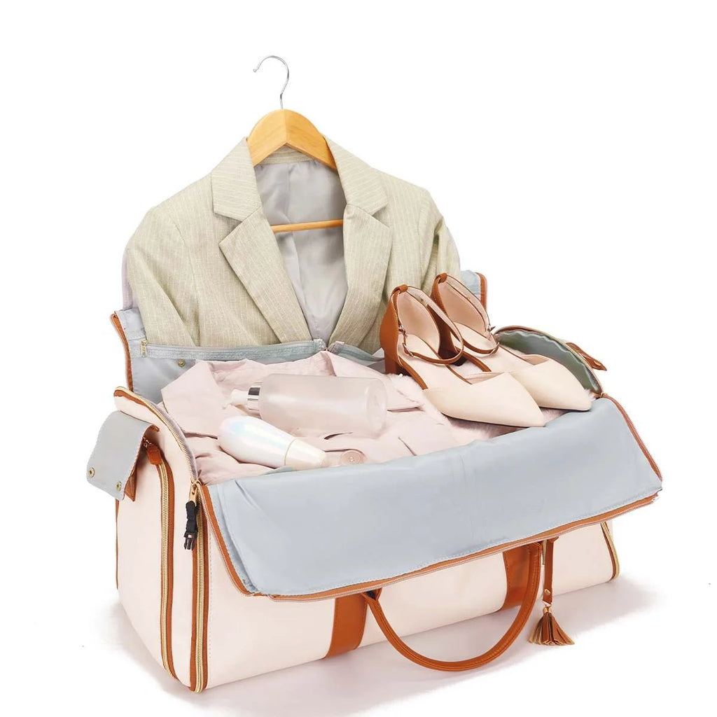 Versatile Travel Garment Bag – Large Capacity Duffel Bag with Shoe Pouch | Convertible Weekender Bag for Men & Women