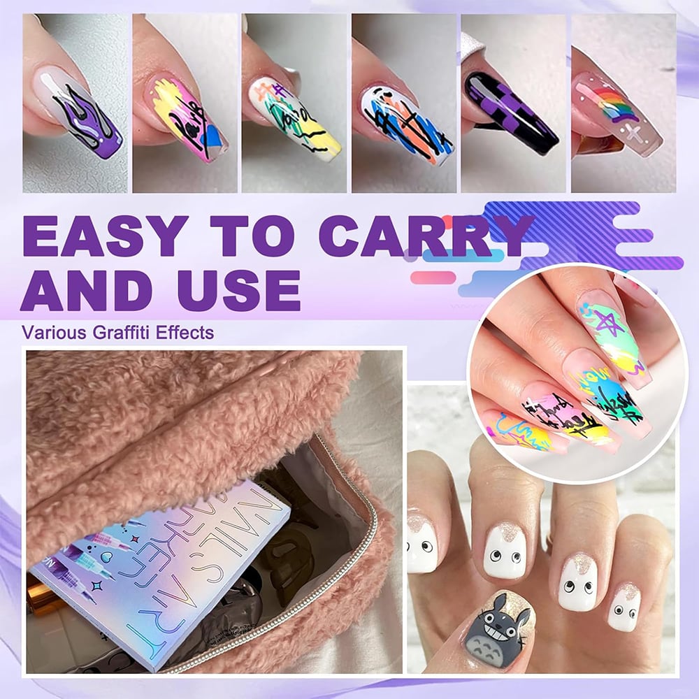 12-Color Nail Art Pen Set