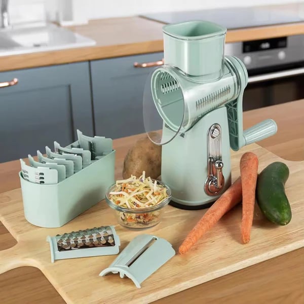 Manual Rotary Grater and Slicer – Your Ultimate Kitchen Helper 🧀🍅